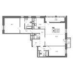 Планировка 4-комнатной квартиры, 128 м2