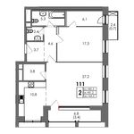 Планировка 2-комнатной квартиры, 86,2 м2