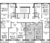 Планировка 1-комнатной квартиры, 43,7 м2