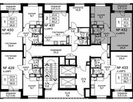 Планировка 1-комнатной квартиры, 38,7 м2