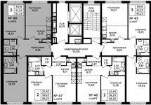 Планировка 3-комнатной квартиры, 61,4 м2