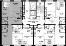 Планировка 3-комнатной квартиры, 61,5 м2
