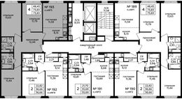 Планировка 4-комнатной квартиры, 73,83 м2