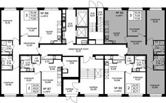 Планировка 3-комнатной квартиры, 71,93 м2