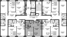 Планировка 2-комнатной квартиры, 35,69 м2