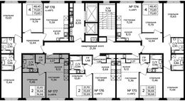 Планировка 2-комнатной квартиры, 36,66 м2