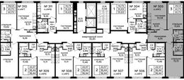 Планировка 3-комнатной квартиры, 61,5 м2