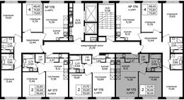 Планировка 2-комнатной квартиры, 36,66 м2