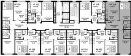 Планировка 3-комнатной квартиры, 61,7 м2