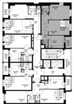 Планировка 2-комнатной квартиры, 57,4 м2