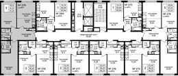 Планировка 3-комнатной квартиры, 61,3 м2