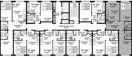 Планировка 3-комнатной квартиры, 61,2 м2