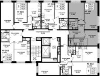 Планировка 3-комнатной квартиры, 57,6 м2