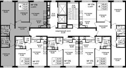 Планировка 4-комнатной квартиры, 73,7 м2