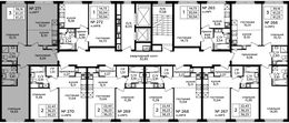Планировка 3-комнатной квартиры, 61,2 м2