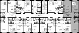 Планировка 3-комнатной квартиры, 61,6 м2