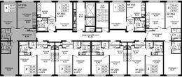 Планировка 3-комнатной квартиры, 61,7 м2