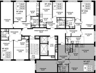 Планировка 3-комнатной квартиры, 63,4 м2