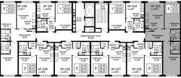Планировка 3-комнатной квартиры, 61,1 м2