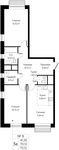 Планировка 3-комнатной квартиры, 70,12 м2