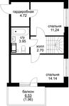 Планировка 4-комнатной квартиры, 108,22 м2