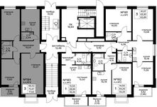 Планировка 3-комнатной квартиры, 77,14 м2