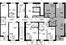 Планировка 3-комнатной квартиры, 65,89 м2