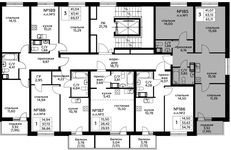 Планировка 3-комнатной квартиры, 65,11 м2
