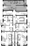 Планировка 3-комнатной квартиры, 77,17 м2