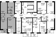 Планировка 3-комнатной квартиры, 77,14 м2