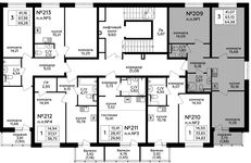 Планировка 3-комнатной квартиры, 64,98 м2