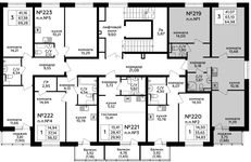 Планировка 3-комнатной квартиры, 64,98 м2