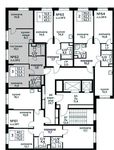 Планировка 3-комнатной квартиры, 55,6 м2