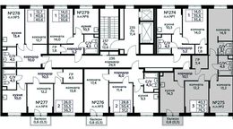 Планировка 3-комнатной квартиры, 76,5 м2