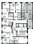 Планировка 2-комнатной квартиры, 61,7 м2