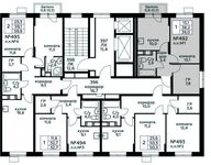 Планировка 1-комнатной квартиры, 39 м2