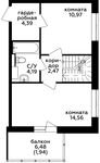 Планировка 5-комнатной квартиры, 109,3 м2