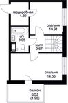 Планировка 4-комнатной квартиры, 80,3 м2