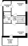 Планировка 4-комнатной квартиры, 80,4 м2
