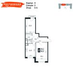 Планировка 2-комнатной квартиры, 59,3 м2