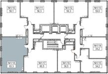 Планировка 2-комнатной квартиры, 63 м2