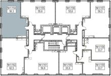 Планировка 2-комнатной квартиры, 58 м2