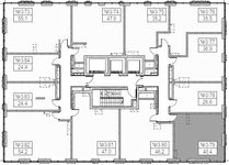 Планировка 1-комнатной квартиры, 40 м2