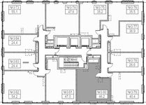 Планировка 1-комнатной квартиры, 46 м2