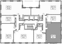 Планировка 2-комнатной квартиры, 69 м2