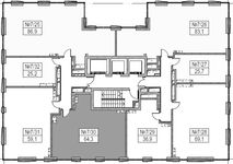 Планировка 2-комнатной квартиры, 64 м2