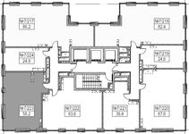 Планировка 2-комнатной квартиры, 58 м2
