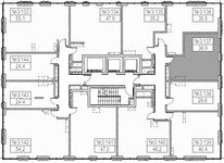 Планировка 1-комнатной квартиры, 36 м2