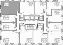 Планировка 2-комнатной квартиры, 55 м2