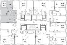 Планировка 2-комнатной квартиры, 57 м2